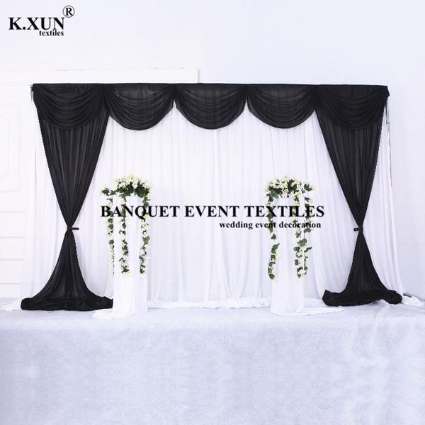 

party decoration 10ft 20ft ice silk wedding backdrop curtain stage background with colors swag drapery event