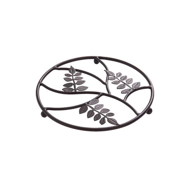 

mats & pads 3pcs/set for pots pans iron art living room round home flower holder base modern indoor plants metal trivet teapot