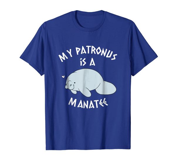 

my patronus is a manatee cute novelty gift t-shirt, White;black