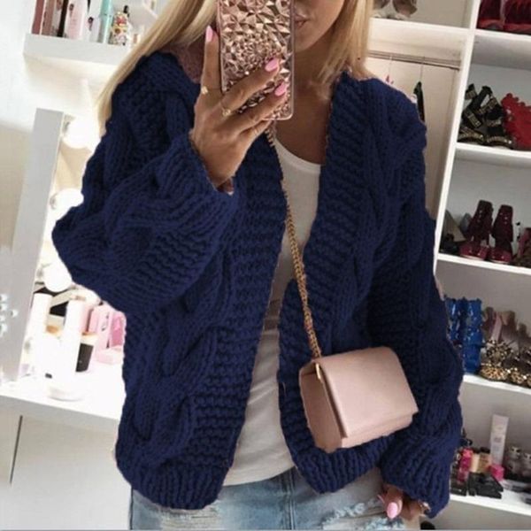 

women's knits & tees retro jacquard autumn winter black sweater cardigans knitted women sweaters long sleeve casual loose pink cardigan, White