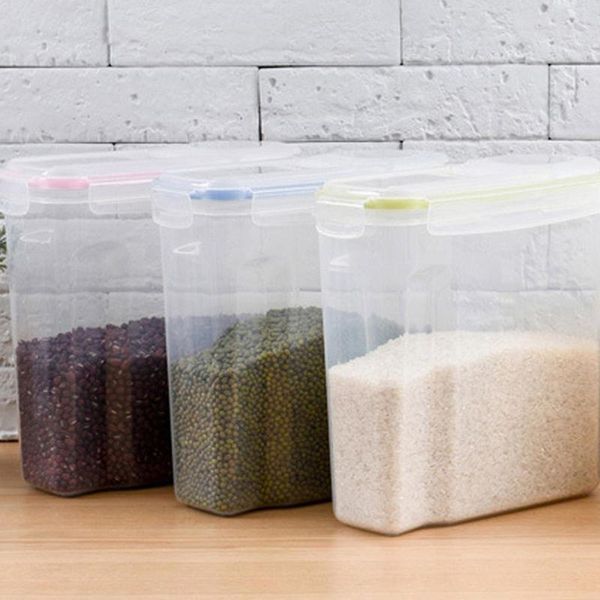 

storage container multigrain storage tank transparent sealed plastic kitchen refrigerator noodle box accessories #t3g