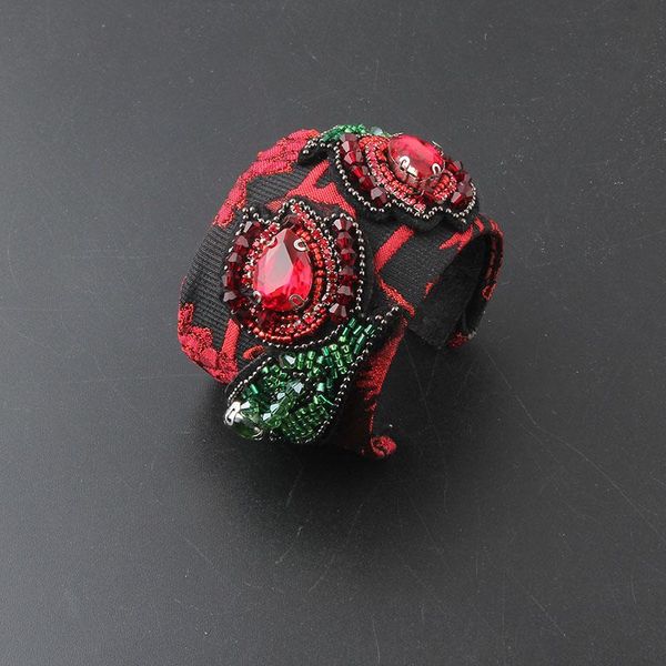 

bangle fashion personality baroque inlaid rhinestone rice bead light luxury bracelet ladies prom casual jewelry 957, Black
