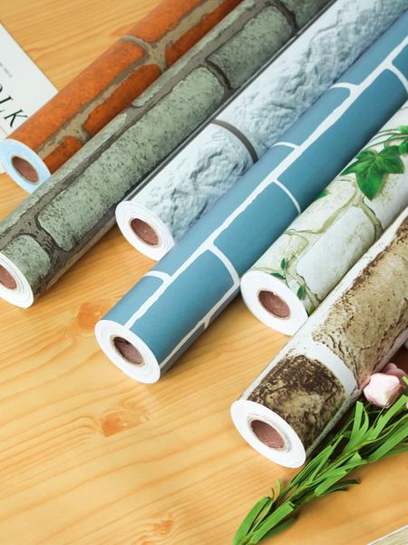 

wallpapers imitation brick pattern wallpaper self-adhesive waterproof moisture-proof washable wall sticker restaurant store home decoration