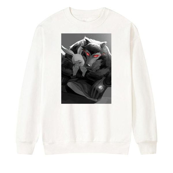 

men's hoodies & sweatshirts beastars anime wolf and harajuku hip hop 2021 autumn winter fashion loose pullovers clothes, Black