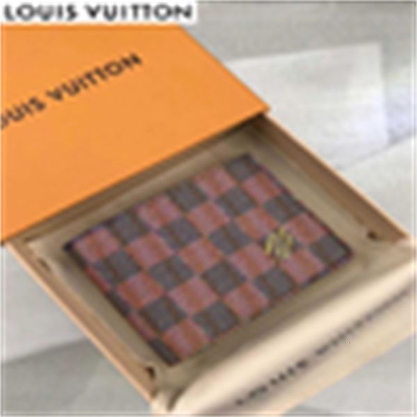 

key brand designer luxury holders s56g n63261 red card grid short wallet men clutches long compact wallet purse chain wallets evening