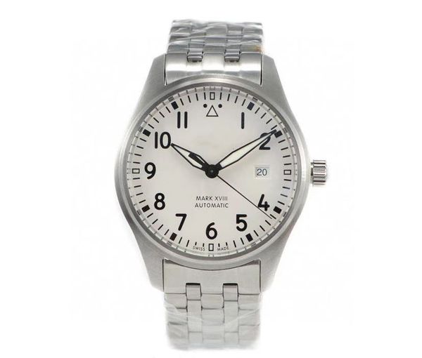 

the highest version of the market pilot mark 18 inherited watch imported 9015 movement steel belt to send santoni leather watchband, Slivery;brown