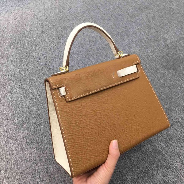 

camel h section color matching kl ladies net red same style handbag hit color palm pattern fashion new 2021 crossbody cowhide