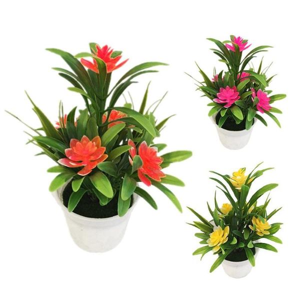 

decorative flowers & wreaths artificial fake lotus flower potted plant bonsai wedding party garden home decor