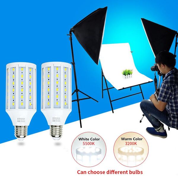 

flash heads 20w led bright pography corn lighting bulbs e27 base cool white warm light bulb for softboxes po video studio high quality