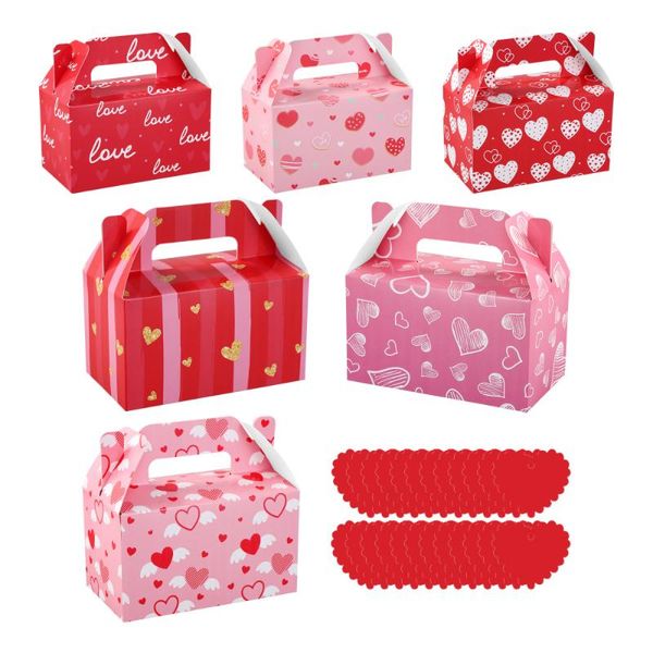 

gift wrap toyvian 24pcs party treat boxes fashion cookie holders candy includes 24 heart-shaped cards for banquet