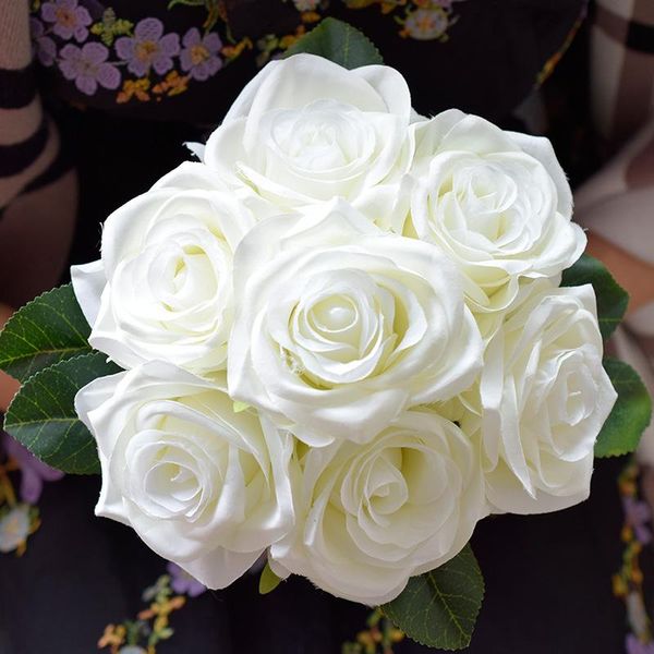 

decorative flowers & wreaths beautiful hydrangea plastic rose artificial for home wedding decoration accessories silk fake bouq