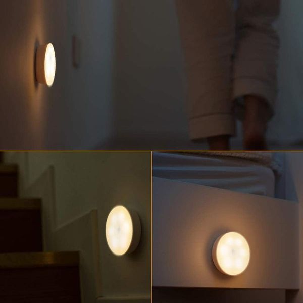 

led sensor lights night lamp for kids wireless motion sensor toilet bedroom staircase lighting movement nightlight usb recharge