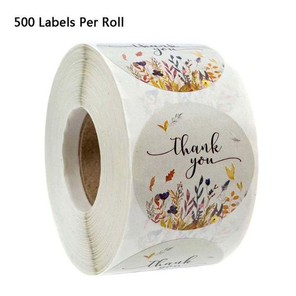 

500pcs floral thank you sticker seal labels handmade scrapbooking decoration