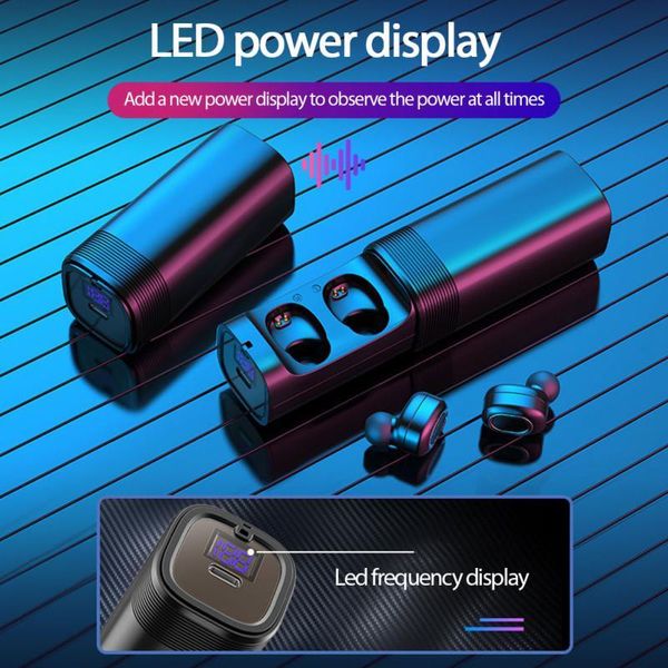 

headphones & earphones tg909 smart touch screen displays bluetooth-compatile headset wireless mini stereo cool in-ear sports earphone 2021