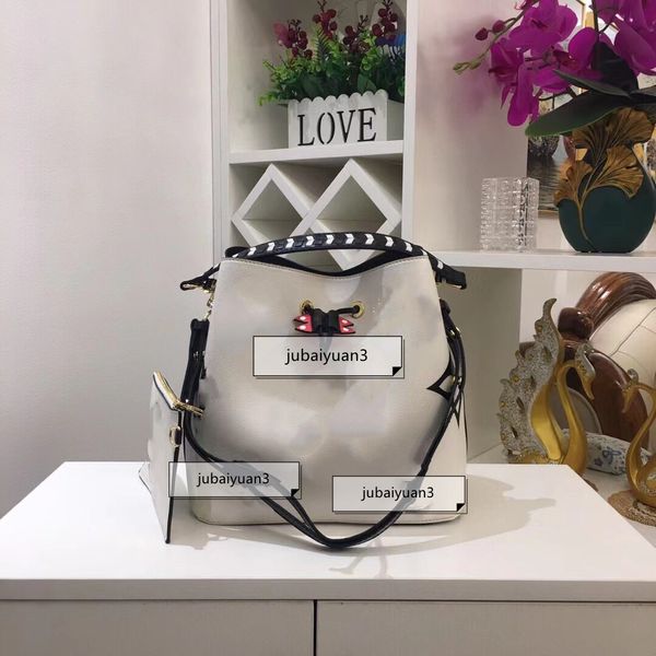 

printed letters embossed leather drawstring tote bag m56889 with detachable adjustable shoulder straps women's bucket shoulder pack cro
