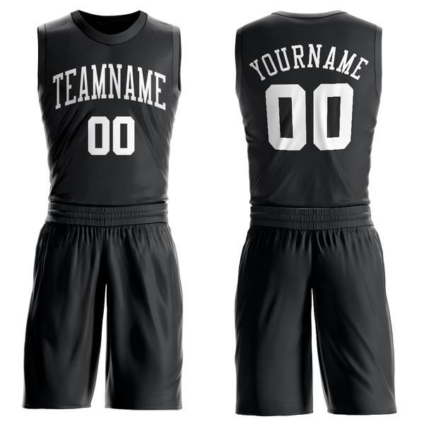 

custom men youth basketball jerseys printed reversible mesh performance athletic soft team uniforms for sports custom men kids, Black