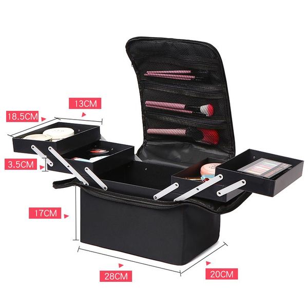 

make up bag hand-held large capacity multi-layer manicure hairdressing embroidery tool kit cosmetics storage case toiletry bag