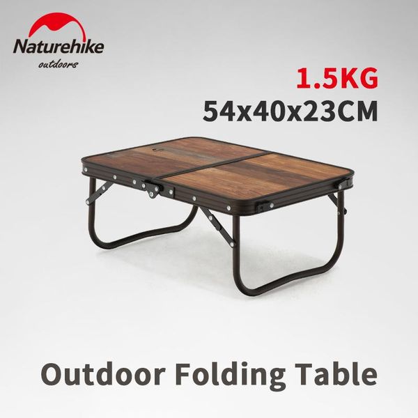 

naturehike outdoor portable 1.5kg aluminium alloy folding table travel picnic bbq 25kg bearing dining table camping equipment