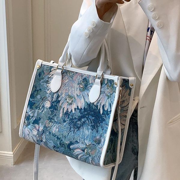 

evening bags fashion women canvas handbags ladies large capacity shoulder messenger designer female tote crossbody bag