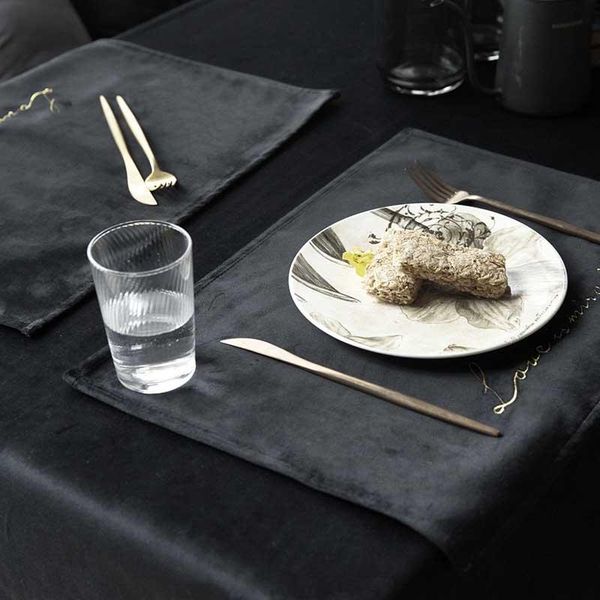 

table napkin 6pcs/lot embroidery western home dining-table heat pad insulation cup kitchen bar plate mats
