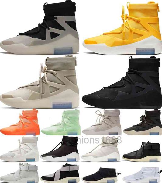 

yellow boots fear women men fog basketball sail outdoor trainers sports sneakers casual shoes god black pulse