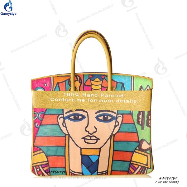 

2021 new handmake fashion art hand painted building avatar 2021 handbag designer bag crossbody bags for ladies messenger bags, Black;red