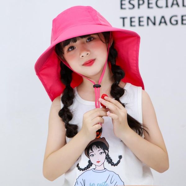 

kid big sun hat beach hat anti-uv sun protection folding cap children summer travel ide brim wide beach hats 2021 new, Black;white