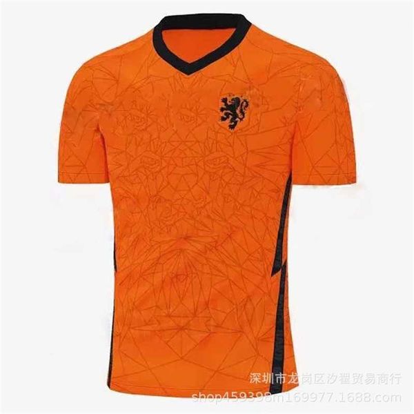 

Holland 2020 cup national team home men's short sleeve 3 dricht 4 van Dick soccer shirt