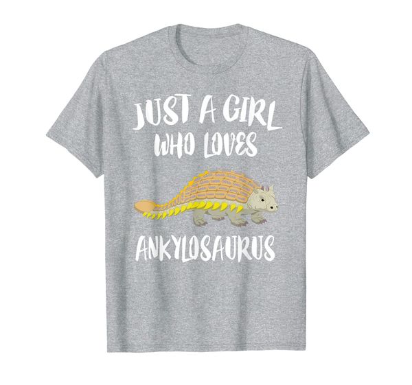 

just a girl who loves ankylosaurus dinosaurs gift t-shirt, White;black
