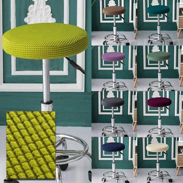 

chair covers multicolor round seat cover coverings slipcover stretch soild color elastic fashion comfortable household accessories