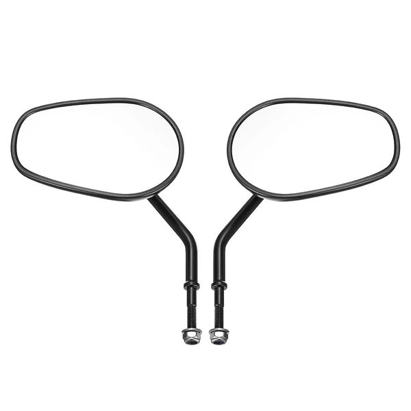 

8mm black aluminum alloy left right rear view side motorcycle mirrors for harley