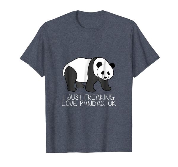 

i just freaking love pandas ok t-shirt, White;black