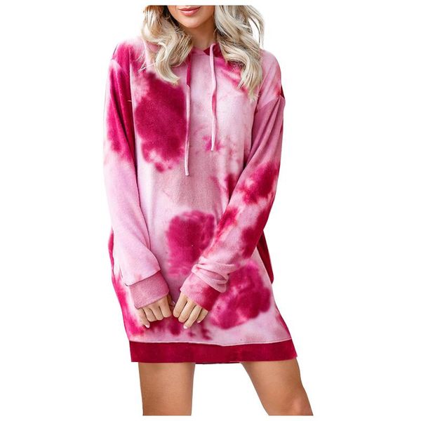 

casual dresses party women's autumn and winter mid length hooded elegant printed long sleeve sweater mini dress, Black;gray