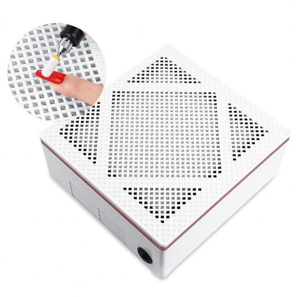 

nail art equipment 60w vacuum cleaner high power filter silent polishing dust machine desktop, Silver