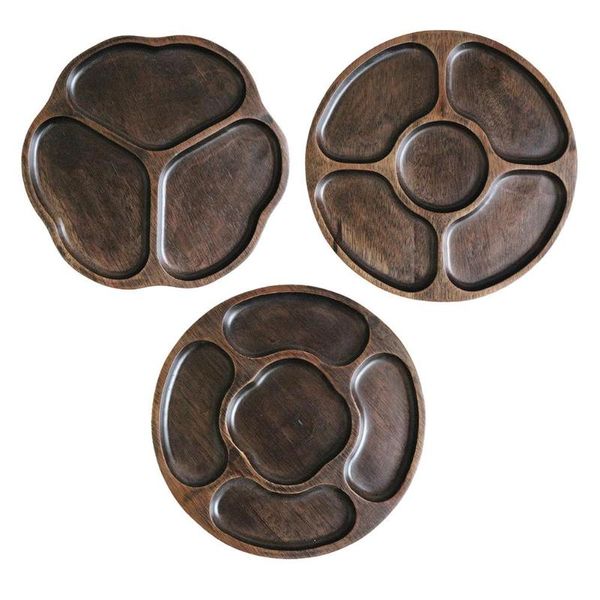 

kitchen storage & organization japanese tray innovative sapele tea serving separated year plate for candy snack dried fruit