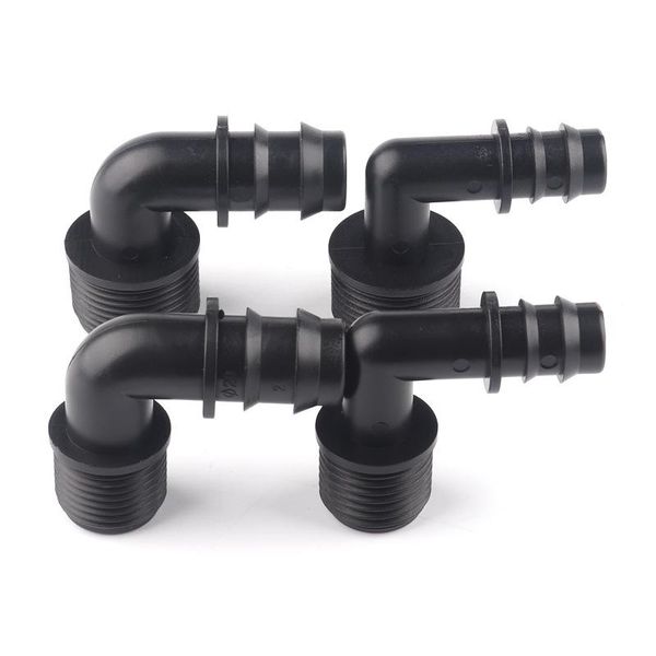 

watering equipments 5pcs 1/2" 3/4" male thread elbow connectors 16 20mm irrigation pe pipe threaded garden water pagoda joints
