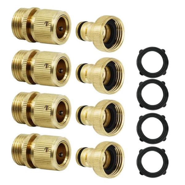 

watering equipments 1 pcs brass 3/4 garden hose quick coupling fittings/6 points for connector tap connection