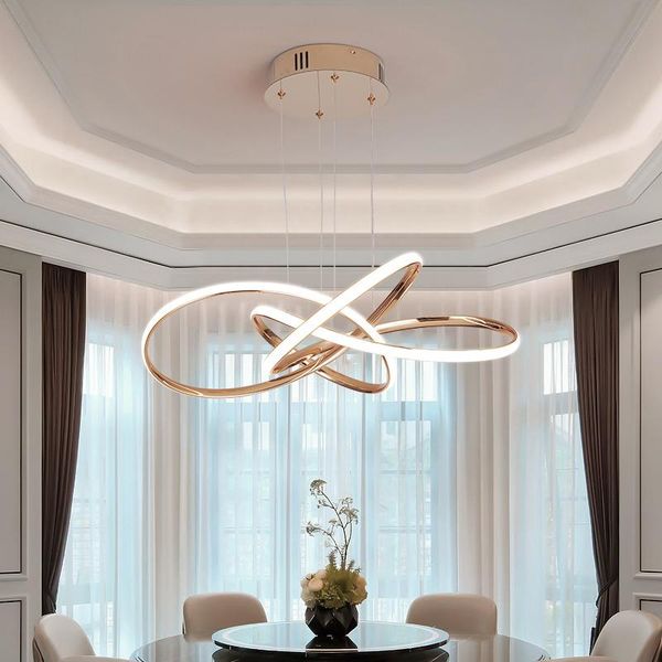

pendant lamps chrome/gold plated modern led lights for dining room kitchen hanging lamp 90-260v