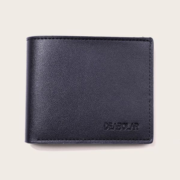 

wallets men's wallet women money bag solid color leather business short vintage walltes multi-card soft purse coin bags fashion, Red;black
