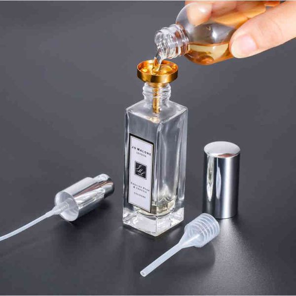 10/12 Stück Mini-Metalltrichter, kleiner Mund, flüssige Öltrichter, Kunststoffpipette zum Befüllen leerer Flaschen, Parfüme, ätherische Öle