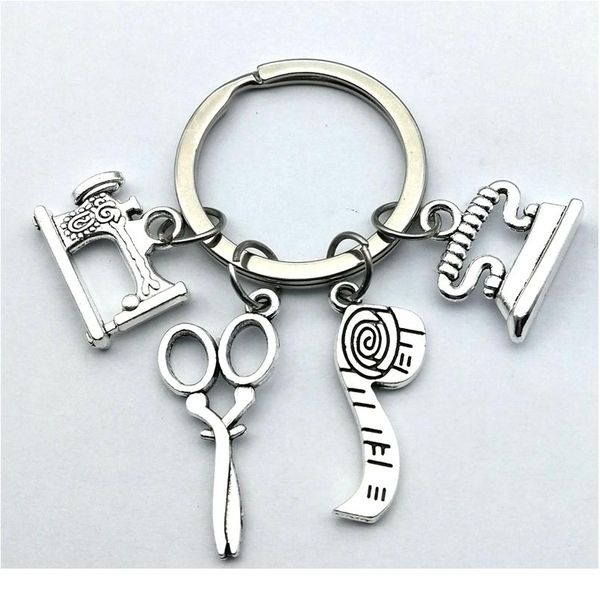 

new fashion jewelry sewing machine keychain, seamstress keychain, quilters keychain handmade new jllmav, Silver