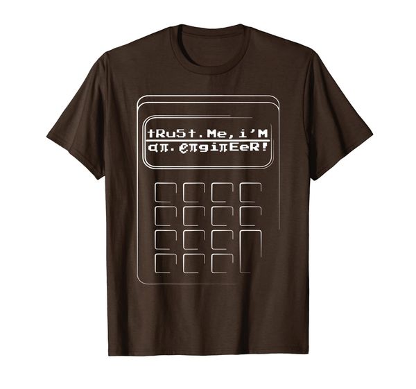 

trust me i am an engineer calculator font funny gift t-shirt, White;black