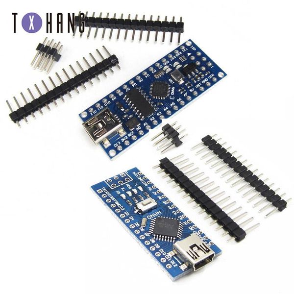 Entegre Devreler 1 adet Mini USB Bootloader ile Nano 3.0 Denetleyici Arduino CH340 için Uyumlu Driver 16MHZ V3.0 ATMEGA328