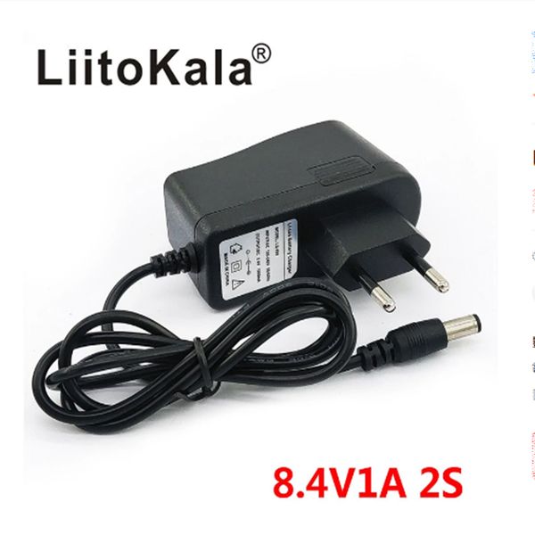 

liitokala bicycle light battery power charger 8.4v 1a bicycle light charging adapter for headlight t6 bike front light led