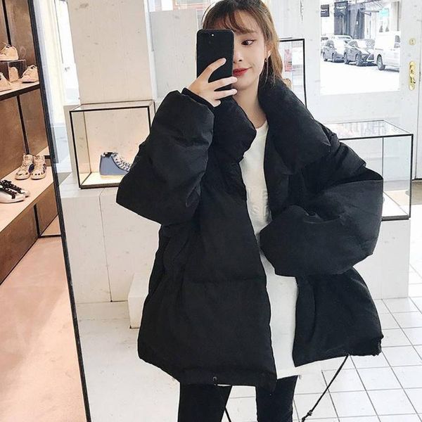 

korean style women outerwear solid color all-match chic turn-down collar casual jackets female warm autumn winter 2021 jackets, Black;brown