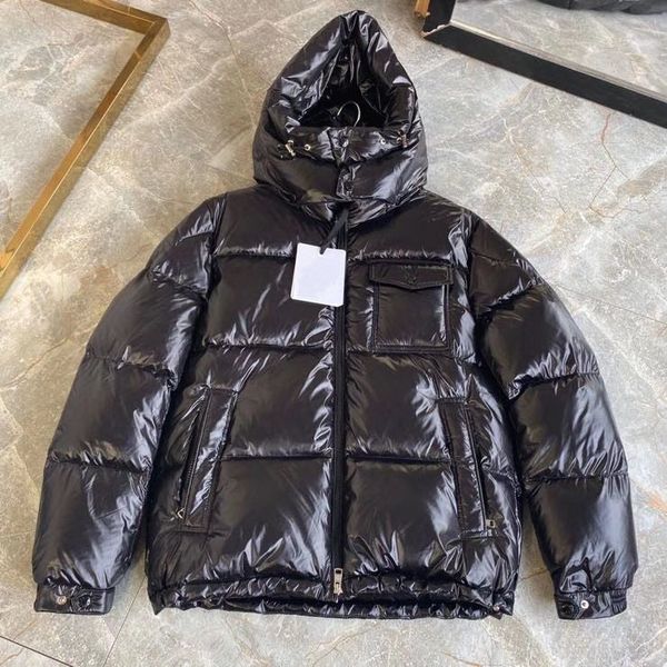 

men down jackets veste homme outdoor winter outerwear hooded overcoat fourrure manteau feather coats hiver parkas u7ah, Black