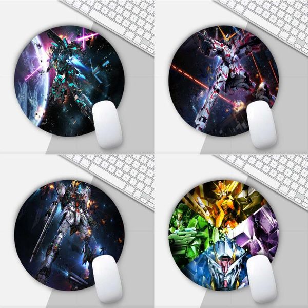 

mouse pads & wrist rests gundam round mat gaming pad for pc lapnotebook 20x20cm gamer desk