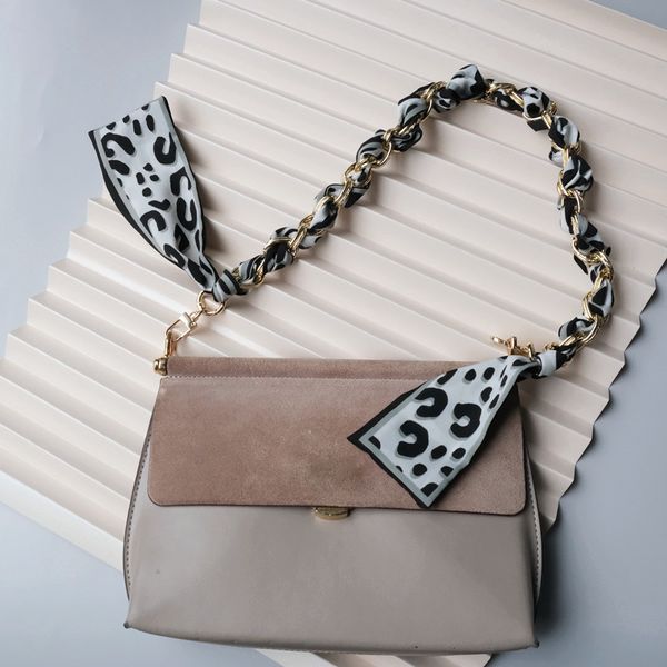 

1pc 62cm leopard printing scarf short chain fashion bag accessories detachable replacement shoulder bag handbag chain zd1958