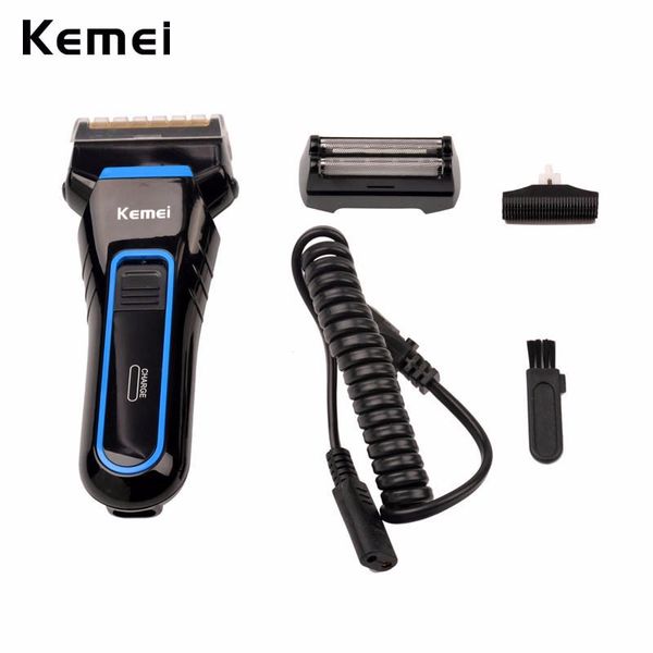 

kemei 2 blades electric razor electric shavers for men rechargeable electric shaver portable razor sideburns cutter 45g
