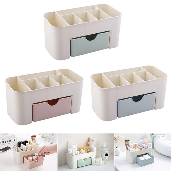 

bathroom storage & organization deskdrawer makeup organizer women cosmetics cotton swabs holder jewelry necklace earrings lipsticks box